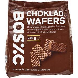 ICA Basic Chokladwafers Hasselnötsfyllning 240g