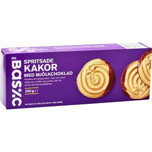 ICA Basic Spritsade kakor med Mjölkchoklad 250g