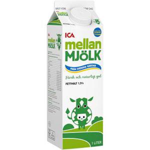 ICA Mellanmjölk 1,5% 1l