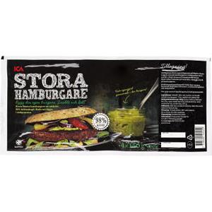 ICA Hamburgare Fryst 4x150g 600g