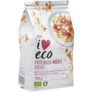ICA I love eco Müsli Frukt Ekologisk 750g