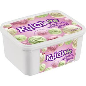 ICA Kulglass Jordgubb päron & vanilj 2l
