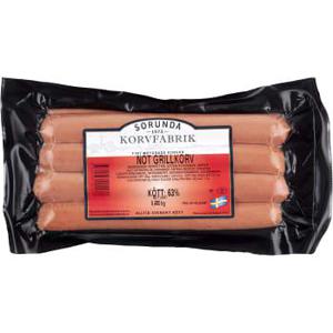 Sorunda Korvfabrik Nöt Grillkorv 480g