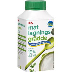 ICA Matlagningsgrädde 15% 2,5dl