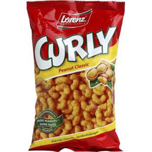 Lorenz Curly Jordnötsbågar 150g