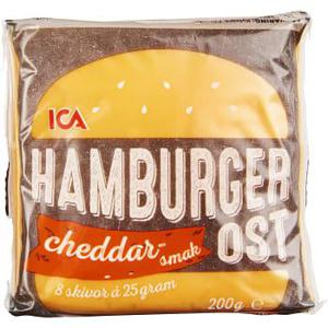 ICA Hamburgerost Cheddarsmak 200g