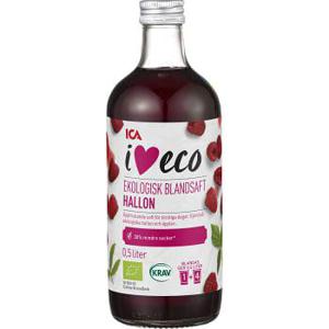 ICA I love eco Blandsaft Hallon Ekologisk 50cl KRAV