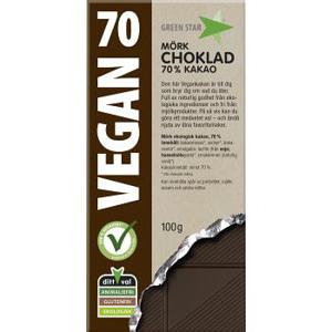 Greenstar Choklad Mörk Vegan Glutenfri Ekologisk 100g