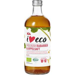 ICA I love eco Rabarber & äppelsaft 50cl KRAV
