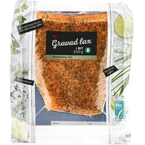 ICA Gravad lax i bit 250g