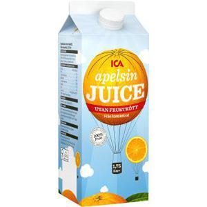 ICA Juice Apelsin utan Frukkött 1,75l