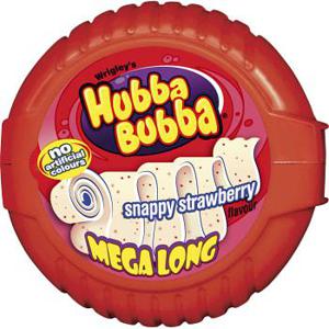 Hubba Bubba Tuggummi Snappy Strawberry Mega long  56g