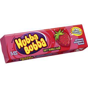 Hubba Bubba Tuggummi Seriously jordgubb 35g 5-p