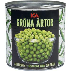 ICA Gröna ärtor 400g