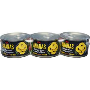 ICA Ananas Skivor i juice 227g 3-p