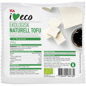 ICA i love eco Tofu Naturell Ekologisk 230g