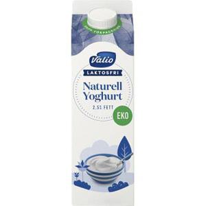 Valio Eila Yoghurt  Laktosfri Naturell 2,5% Ekologisk 1l