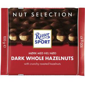 Ritter Mörk choklad Hasselnöt 100g