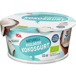 ICA Kokosgurt Naturell Mjölkfri Ekologisk 125ml