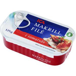 ICA Makrill i tomatssås 125g