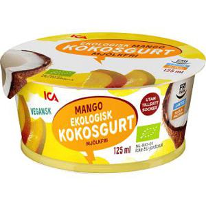 ICA Kokosgurt Mango Mjölkfri Ekologisk 125ml