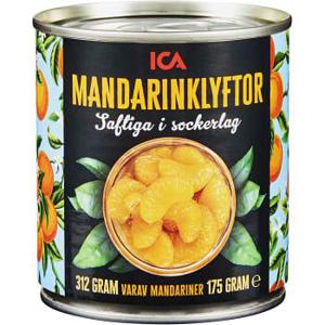 ICA Mandarinklyftor i sockerlag 312g