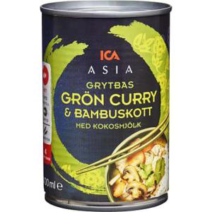 ICA Asia Grön curry & bambuskott Grytbas 400ml