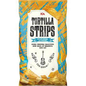 ICA Tortillastrips Sourcreame & cheese 200g