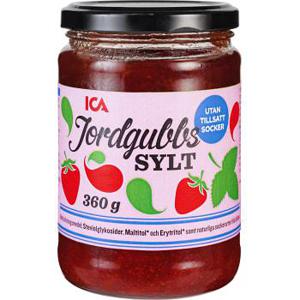 ICA Jordgubbssylt utan tillsatt socker 360g