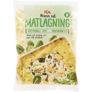 ICA Matlagningsost Riven 12% 150g