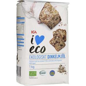 ICA I love eco Dinkelmjöl Siktat 1kg KRAV