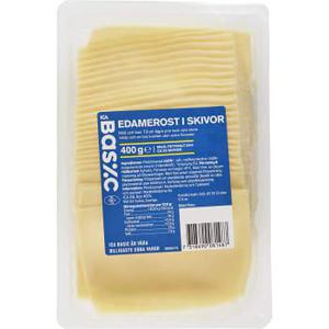 ICA Basic Edamerost skivad 24 % 400g