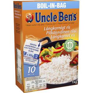 Uncle Bens Boil in bag Långkornigt Ris 1kg