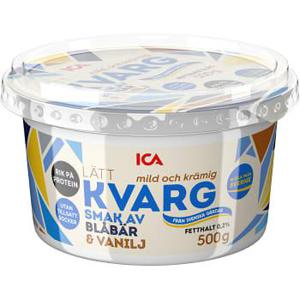 ICA Lättkvarg Blåbär Vanilj 500g