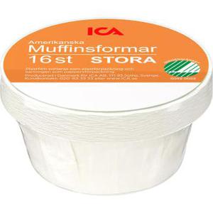 ICA Muffinsformar Amerikanska Stora 16-p Miljömärkt