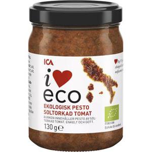 ICA I love eco Pesto Soltorkad tomat Ekologisk 130g