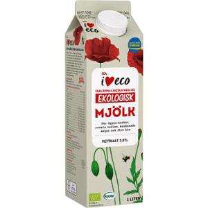 ICA I love eco Mjölk 3,0% 1l KRAV