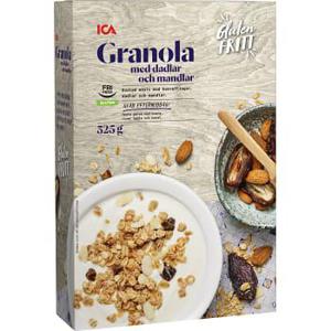 ICA Granola dadlar o mandel Glutenfri 325g