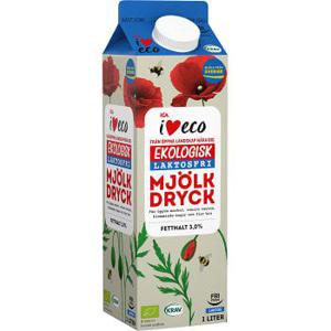 ICA I love eco Mjölkdryck 3% Laktosfri 1kg KRAV