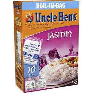 Uncle Bens Boil in bag Jasminris 1kg