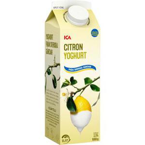 ICA Fruktyoghurt Citron 2,5% 1l