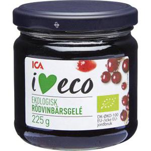 ICA I love eco Gelé Rödvinbär Ekologisk 225g
