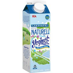 ICA Yoghurt Naturell Laktosfri 3% 1l