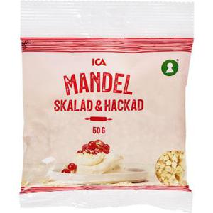 ICA Mandel skalad & hackad 50g