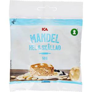 ICA Mandel Hel Skållad 50g