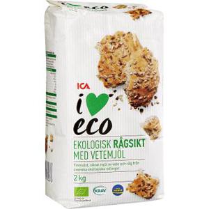 ICA I love eco Rågsikt med vetemjöl 2kg KRAV