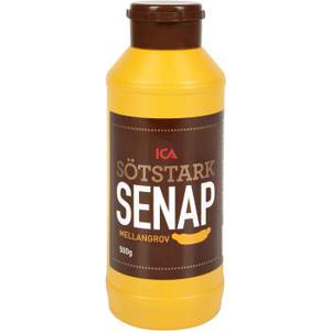 ICA Senap Sötstark Mellangrov 500g