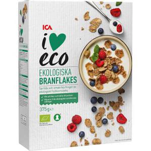 ICA I love eco Flingor Branflakes 375g