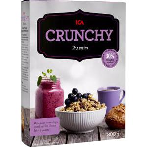 ICA Flingor Crunchy Russin Mindre socker 800g