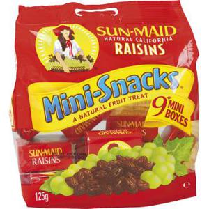 Sun Maid Russin Mini snacks 9-p 125g